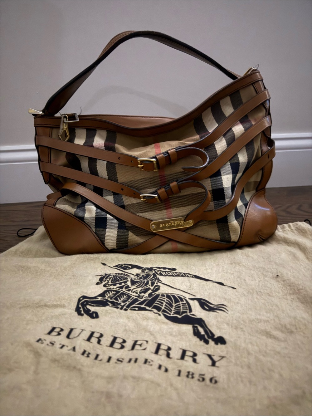 Burberry Bridle Dutton Hobo Purse